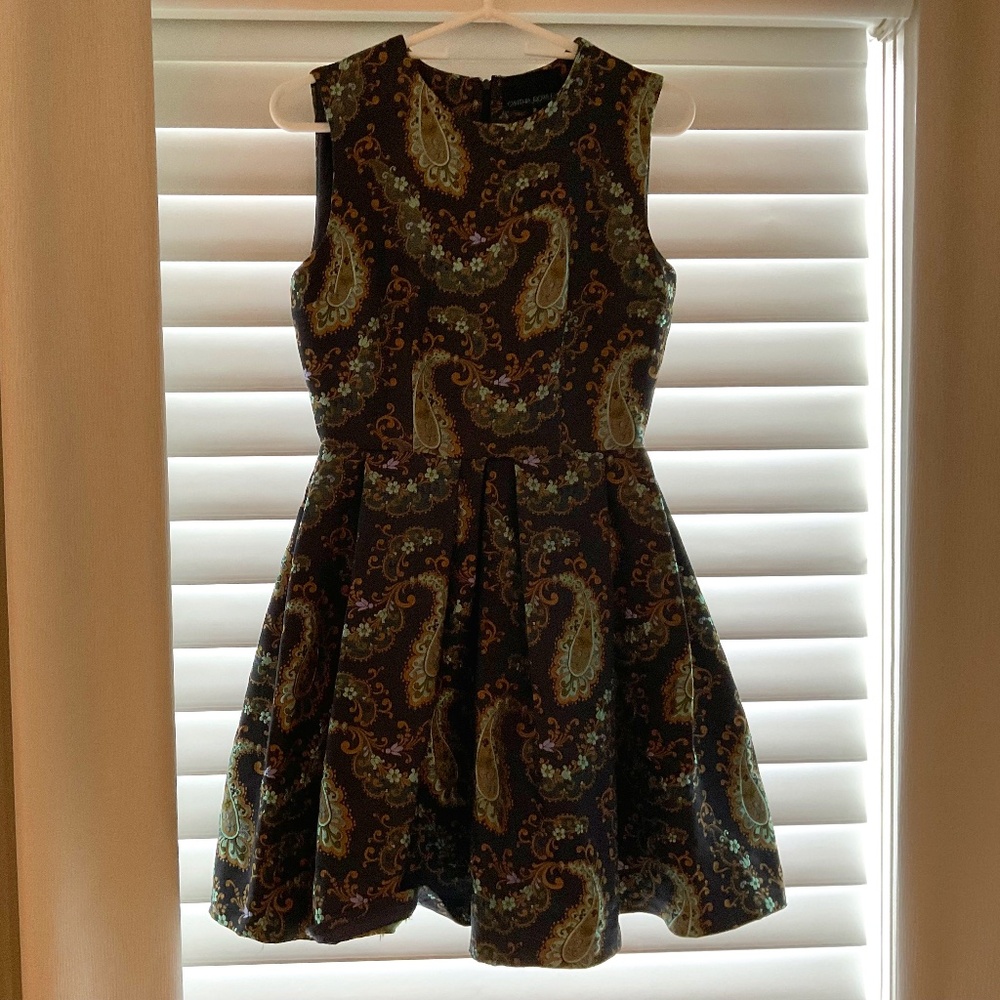 Cynthia Rowley Blue Paisley Silk Mini Dress